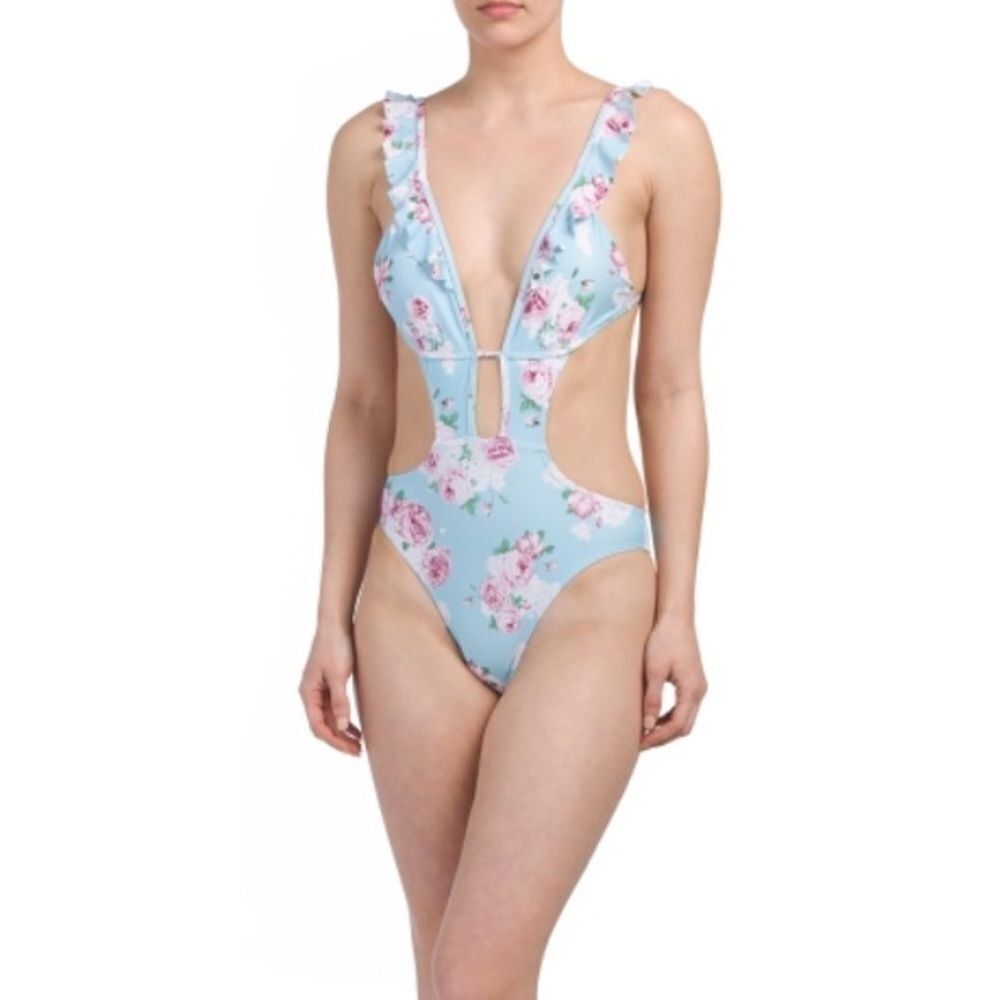 Cikada Bouquet & Rose one piece swim suit